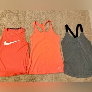 Nike Women's Tank Top Bundle - Orange, Gray, Black